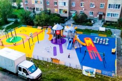 Детская игровая площадка «Космос» появилась во дворе на улице Клубной в Кашире-2