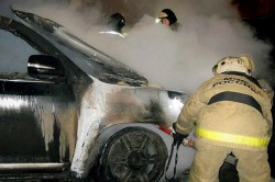 Автомобиль горел минувшей ночью в Кашире-1