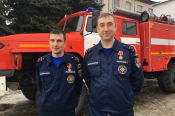 Медалями "За отвагу на пожаре" награждены каширские пожарные