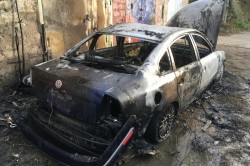В Кашире-3 снова горят автомобили: жертвой огня стал Volkswagen Passat