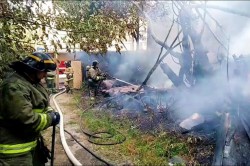 В поселке Зендиково ликвидировали пожар в хозпостройке