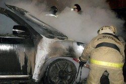 В первый день осени в Кашире-2 сгорел автомобиль