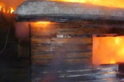 В пятницу вечером в Терново-1 горела баня