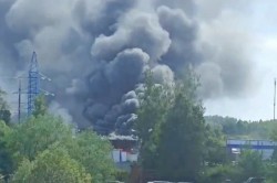 Пожар ликвидировали на территории завода «Новотранс» рядом с Каширой