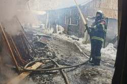 Пожар в хозпостройке ликвидировали вечером в Кашире-1