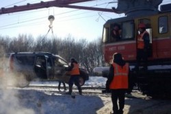 Трое погибших в результате столкновения локомотива с легковушкой на перегоне Узуново-Богатищево