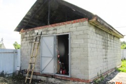 Пожарным удалось спасти от выгорания капитальный гараж в поселке Большое Руново