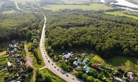 Воскресная картина: в окрестностях Каширы растянулись многокилометровые заторы