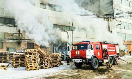 Почти сто человек привлекли к тушению пожара на комбикормовом заводе в Кашире