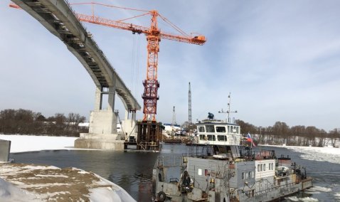 Пятая часть от общего объема работ завершена на мосту через Оку в Кашире