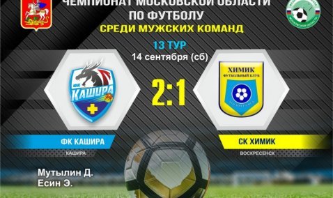 Футбольный клуб «Кашира» в меньшинстве одержал победу над претендентом на медали