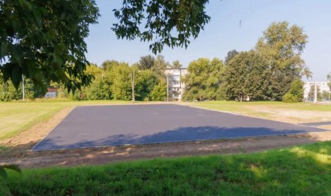 Универсальную спортплощадку начали строить в Кашире-3