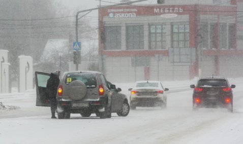 Каширу накрыл самый масштабный снегопад в Московской области