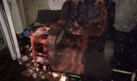 Мужчина пострадал на пожаре в Ожерелье