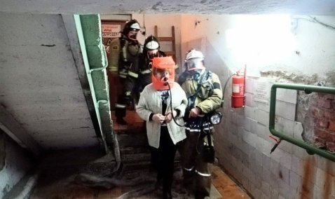 Руновские пожарные эвакуировали работников котельной для отработки учебных действий