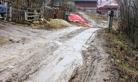 «Непролазное болото»: жители улицы Рыбацкая Слобода в Кашире-1 просят отремонтировать дорожное покрытие