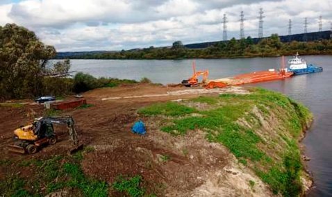 На Оке углубляют дно для забора воды Каширской ГРЭС