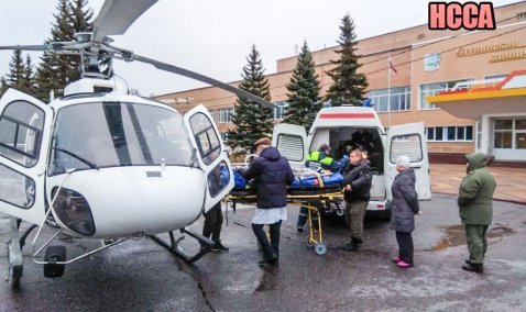 Мужчину, пострадавшего в ДТП на станции Кашира, госпитализировали вертолетом санавиации