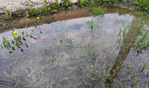 В Кашире на улице Коммунистической из-за аварии на сетях происходит затопление участков