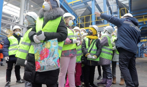 На комплексе по переработке отходов «Дон» в Кашире впервые прошла образовательная экскурсия для детей