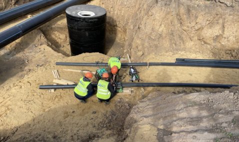 Завершено строительство нового трубопровода для запуска холодной воды в Аладьино