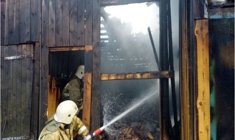 В Никулино произошел пожар в хозпостройке