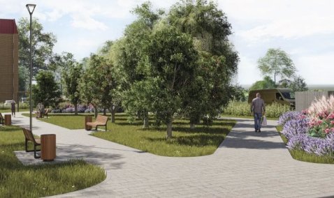 Благоустройство нового сквера в Кашире-3  обещают завершить до конца года