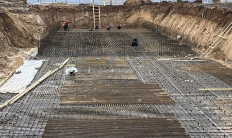 Рабочие наверстывают отставание в строительстве нового отдела полиции в Кашире