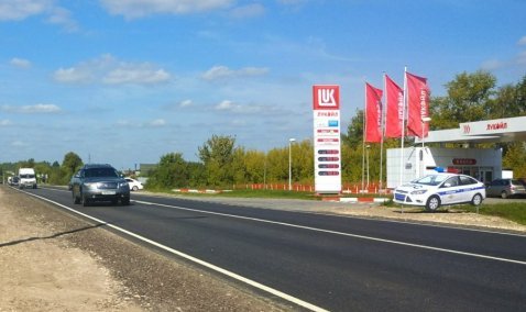 Макет патрульного автомобиля ДПС появился на въезде в Каширу