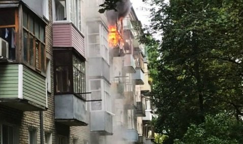 На станции Кашира ликвидировали пожар в квартире