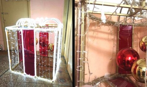 Неизвестные вандалы сломали новогодние фигуры в деревне Барабаново