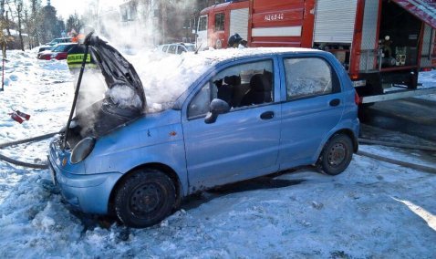Автомобиль «Daewoo Matiz» загорелся средь бела дня в Ожерелье