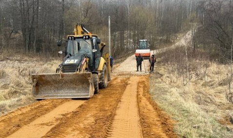 Новую дорогу через лес обустроили на отдаленной территории в Кашире
