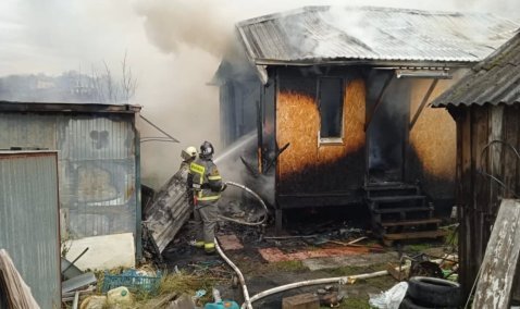 Пожилая женщина пострадала при пожаре в частном доме в Кашире