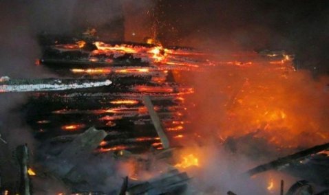 На улице Щукина в Кашире прошлой ночью произошел пожар