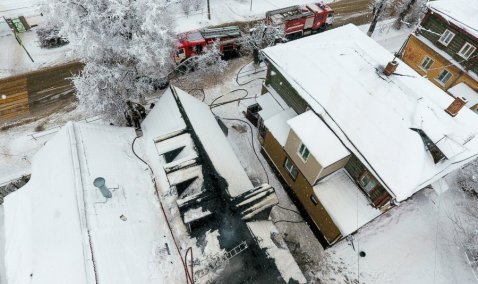 Здание пункта выдачи товаров «Ozon» горело в Кашире-1