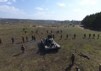 Реконструкция боя в Белопесоцком