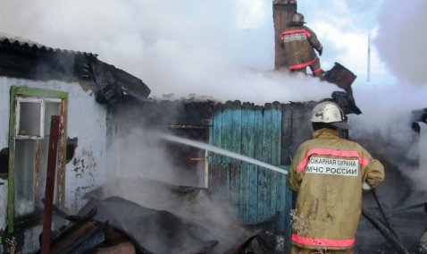 В деревне возле Ожерелья загорелся частный дом