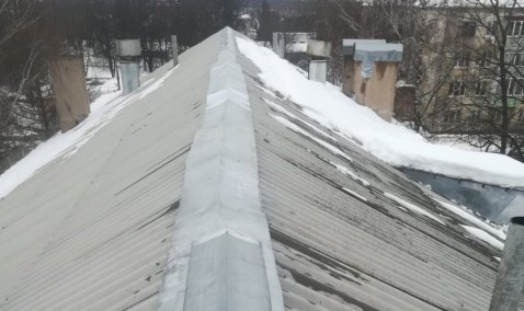 После вмешательства Госжилинспеции управляющая компания отремонтировала крышу дома Кашире-2