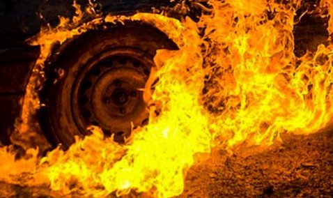 Ночью в Кашире-2 сгорел автомобиль Chevrolet Lacetti