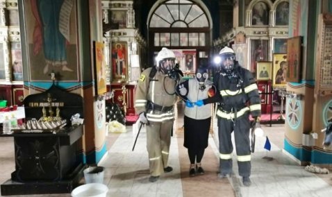 Прихожан храма «спасали» от пожара в городском округе Кашира