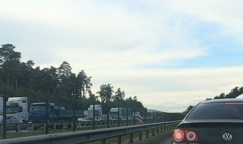 Участок М-4 от Каширы до Ступино стоит в пробках из-за аварии