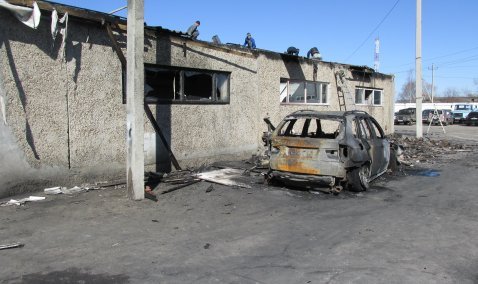 Названа основная версия причины пожара в автотехцентре «Алан+»