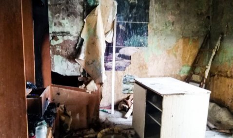 Квартира горела ночью на улице Стадионной в Ожерелье