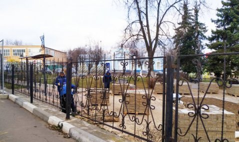 В Кашире-1 начались работы по благоустройству сквера имени Моргунова