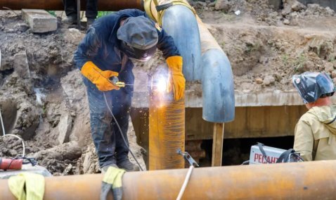 Обновленный участок теплосети в Кашире-2 начали заполнять водой