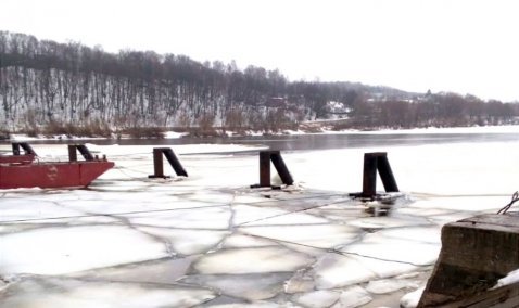 Наплавной мост сняли на трассе Озеры – Кашира из-за ледохода