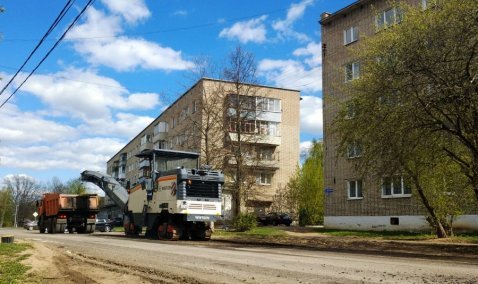В Кашире начались работы по ремонту дорог местного значения
