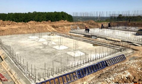 Строительство станции обезжелезивания полным ходом ведется на ул. Окской в Кашире