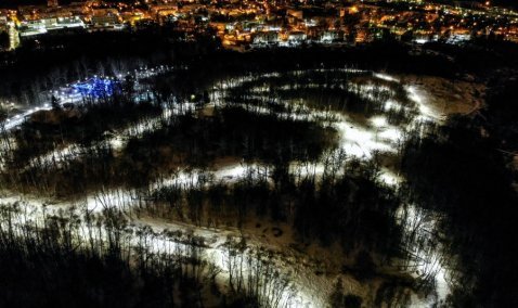 Освещение лыжной трассы обустроили в Каширском городском парке